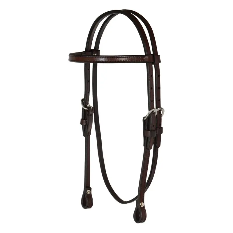 0101-0801 Circle Y 5/8 Inch Arabian / Cob Headstall - Walnut 1