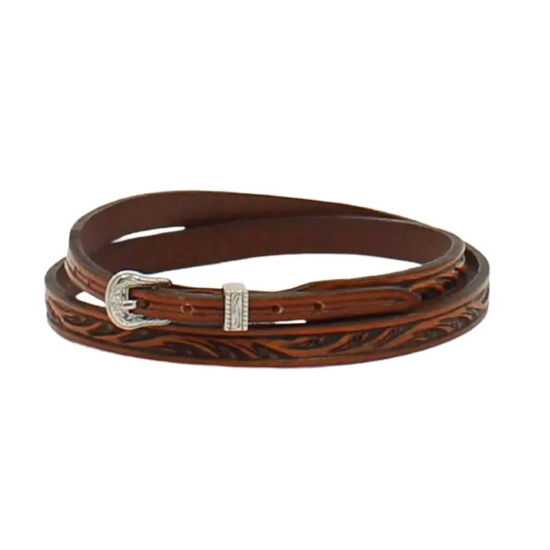 0274308 Twister Hatband Floral Tooled Tan 1