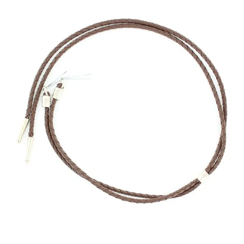0296602 Stampede String Brown Vinyl With Pins And Silver Tips 1