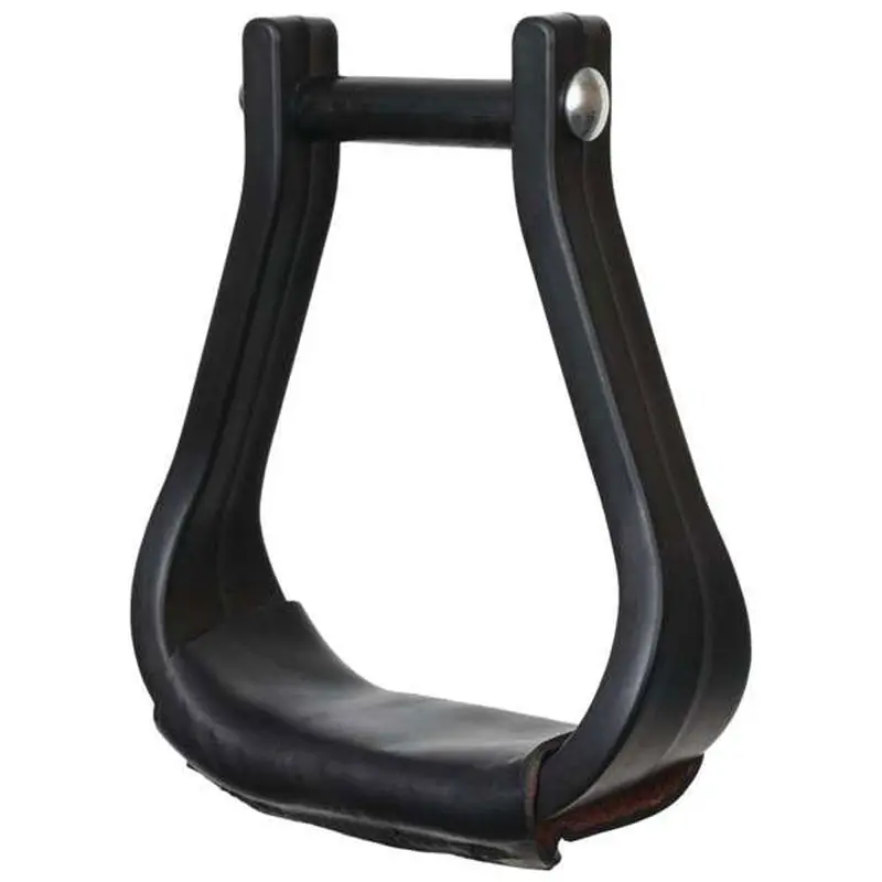 0910-80-P8 Circle Y Black Plastic Stirrups- 2.5" Neck 1