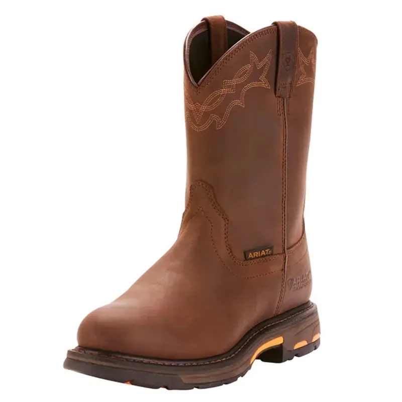 10001198 Ariat Men's Workhog Waterproof Work Boot - Oily Distressed Brown 1