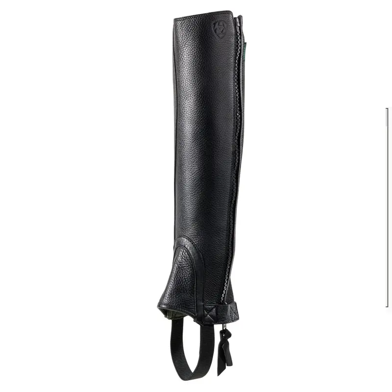 10005943 Ariat Adult Breeze Black Leather Half Chaps - Black 1