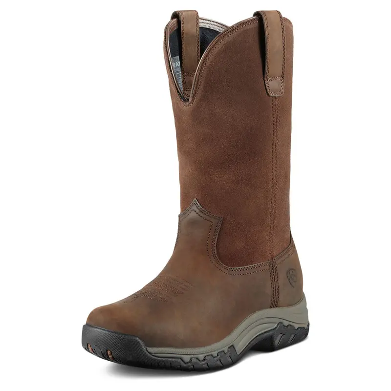 10011845 Ariat Women's Terrain Pull On Waterproof Boot - Distressed Brown 1