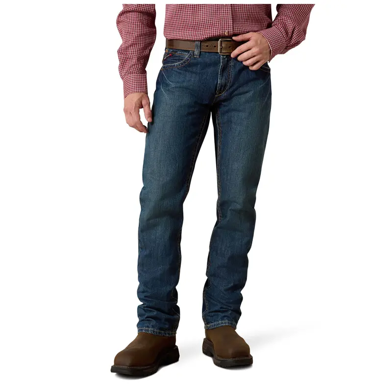 10015160 Ariat Men's Flame Resistant Fr M5 Straight Leg Work Jeans - Clay 1