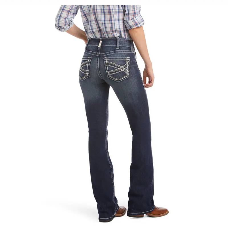 10017510 Ariat Women's Entwined Mid Rise Boot Cut Jean - Marine 1