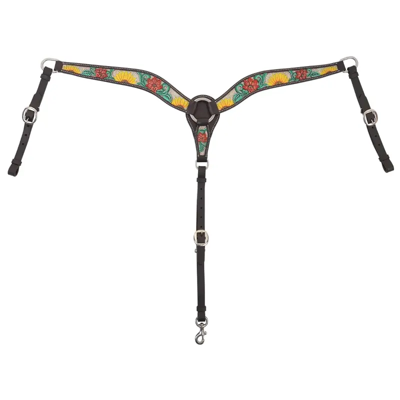 1002-23-Sc Circle Y Rising Sunflower Breast Collar 1