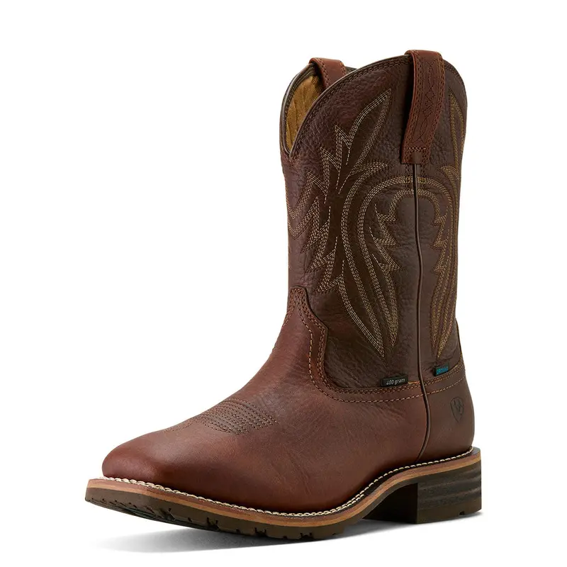 10025098 Ariat Men's Hybrid Rancher Waterproof Insulated Wide Square Toe Cowboy Boot - Sunshine 1