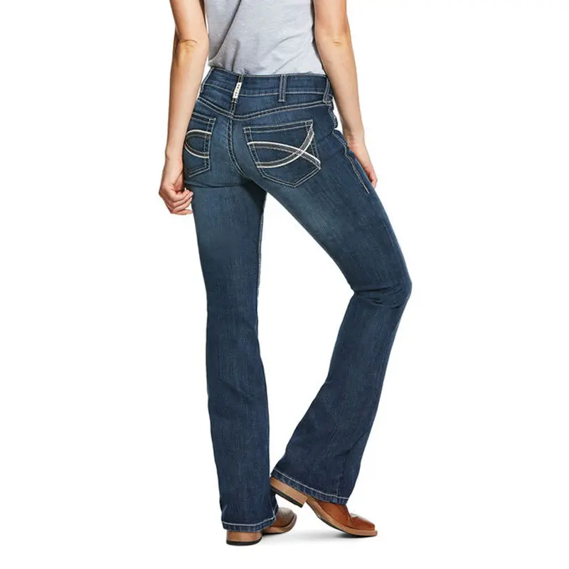 10030259 Ariat Women's R.E.A.L. Mid Rise Arrow Fit Stretch Shayla Boot Cut Jean 1