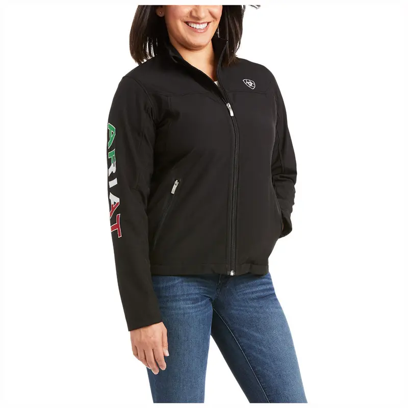 10031428 Ariat Women's Mexico Team Softshell Jacket - Black 1