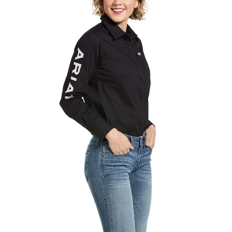 10033034 Ariat Women's Team Kirby Stretch Shirt Black 1
