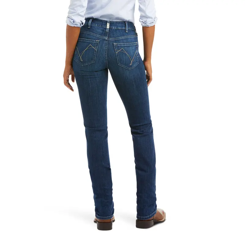 10036814 Ariat Women's Abby Perfect Rise Straight Leg Jeans - Mackenzie 1