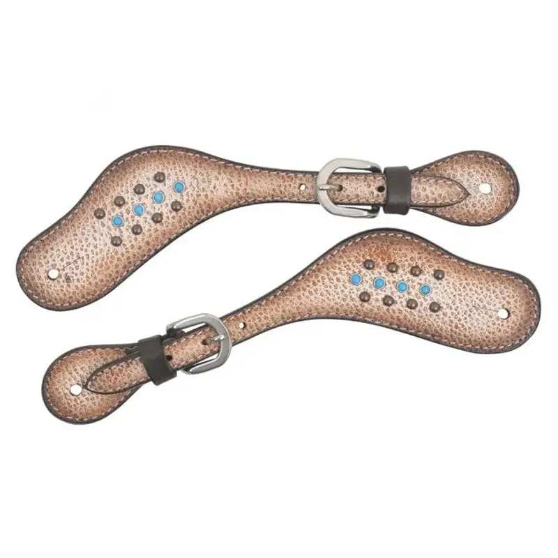 1004-35-Sc Circle Y Desert Racer Spur Straps Ladies/Youth Size 1
