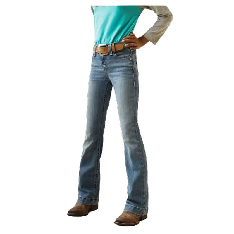 10040809 Ariat Girls Real Allessandra Wide Leg Jean 1