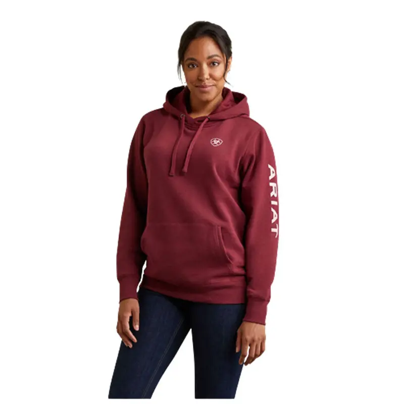 10040813 Ariat Women's Logo Hoodie - Zinfandel 1