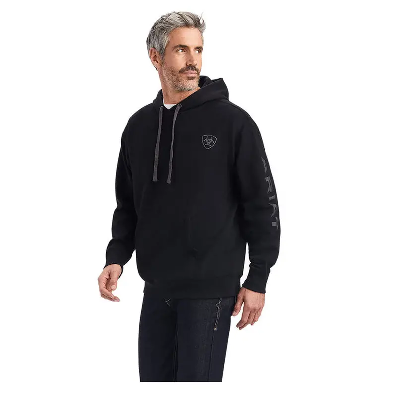 10040815 Ariat Men's Logo Hoodie - Black 1