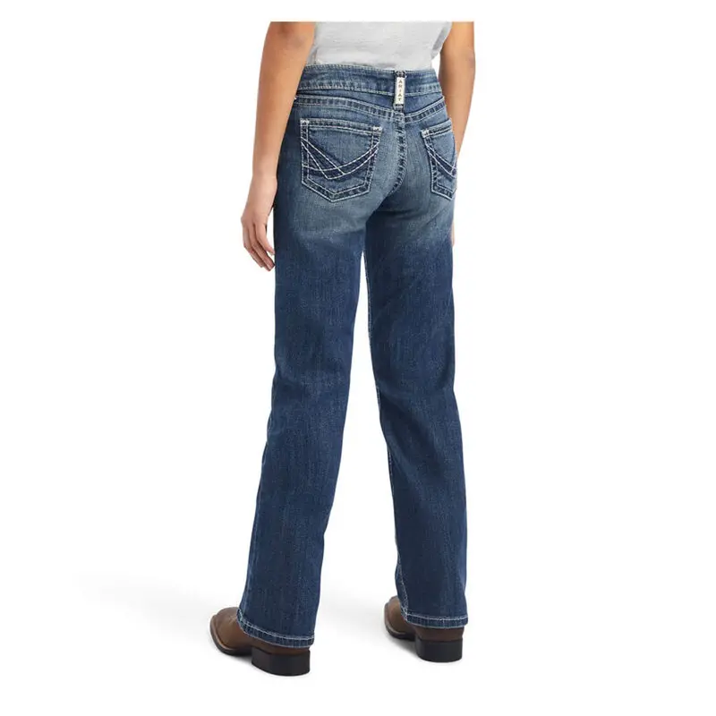 10041105 Ariat Girl's Raquel Boot Cut Jean- Chill Blue 1