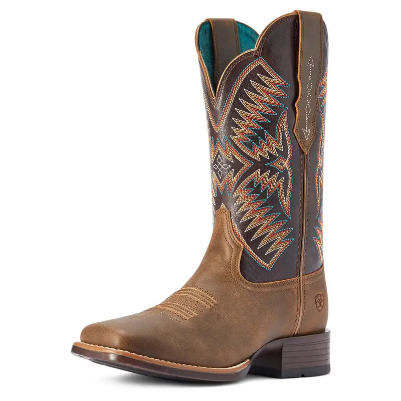 10042386 Ariat Women's Odessa Stretchfit Western Boot - Fateful Brown/ Burnished Pewter 1