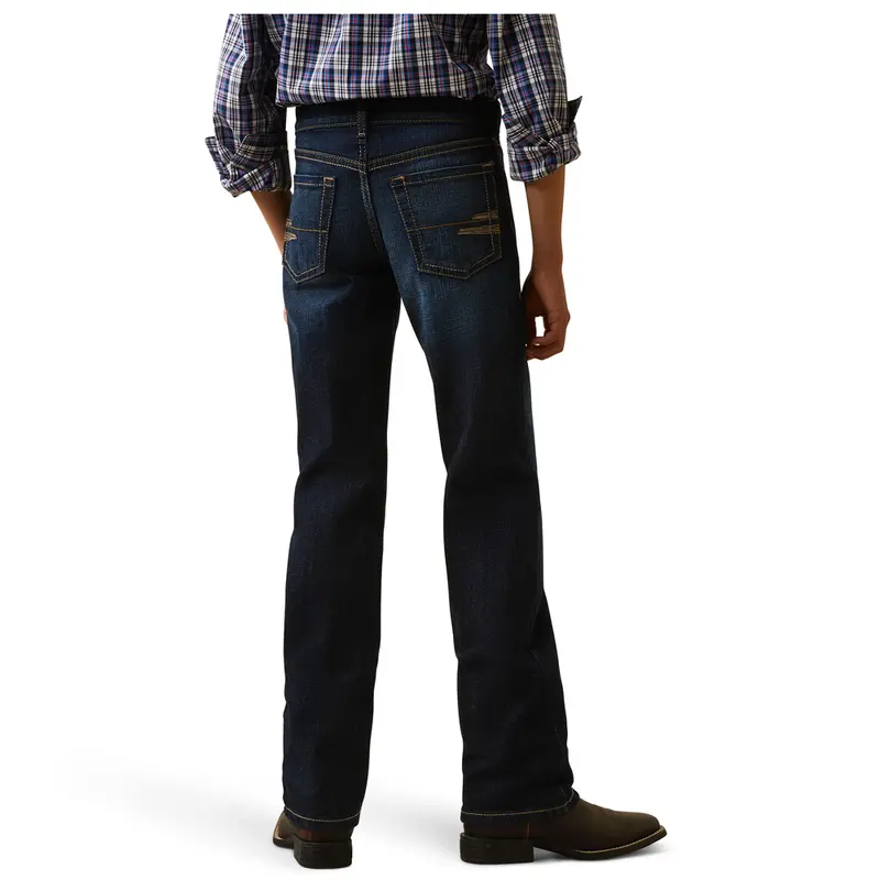 10043179 Ariat Boys' B5 Trevor Straight Leg Jean - Mineral Blue 1