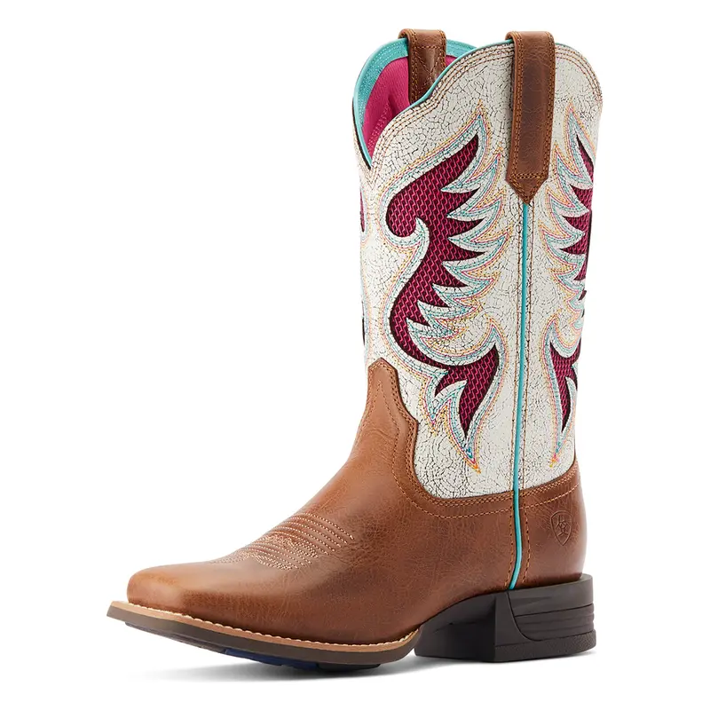 10044507 Ariat Women's Pinto Venttek 360 - Dark Tan/Distressed White 1