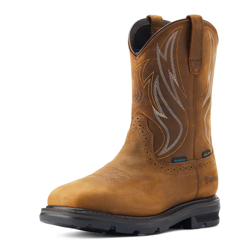10044544 Ariat Men's Sierra Shock Shield H2o Work Boot - Distressed Brown 1