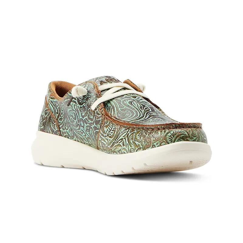 10044588 Ariat Women's Hilo Shoe Vintage Turquoise Floral Embossed 1
