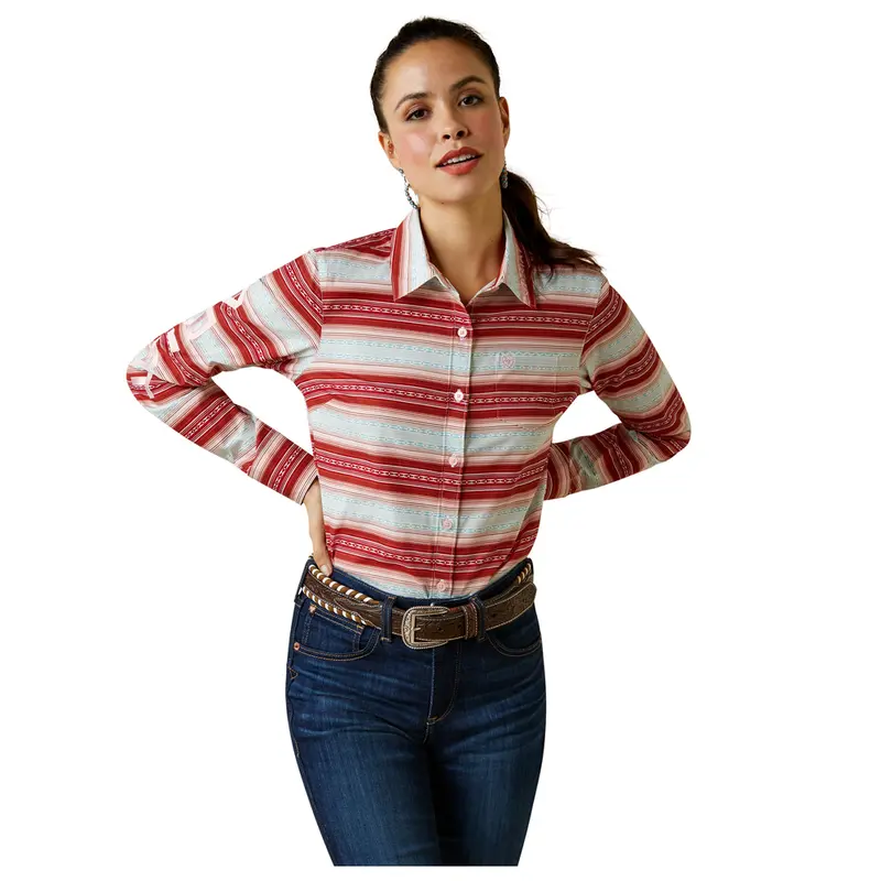 10044957 Ariat Women's Team Kirby Long Sleeve Shirt - Savannah Print 1