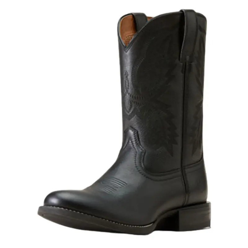 10046870 Ariat Men's Sport Stratten Western Boot - Black Deertan 1