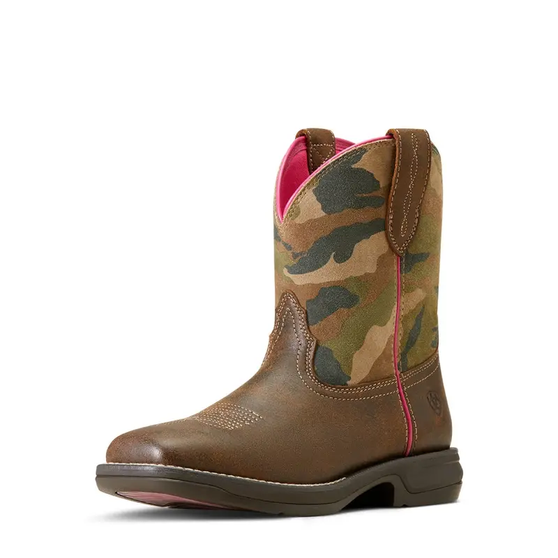 10046943 Ariat Women's Anthem Shortie Myra Cowboy Boot - Brown Bomber / Camo 1