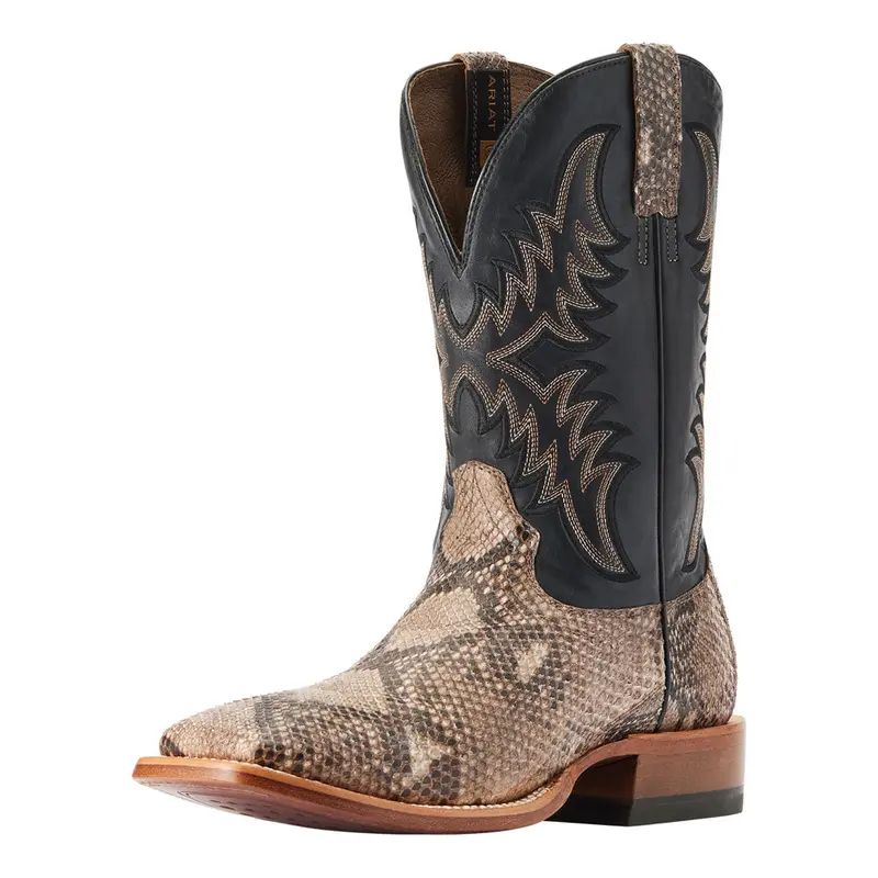 10047081 Ariat Men's Dry Gulch Wide Square Toe Cowboy Boot - Tan Python 1
