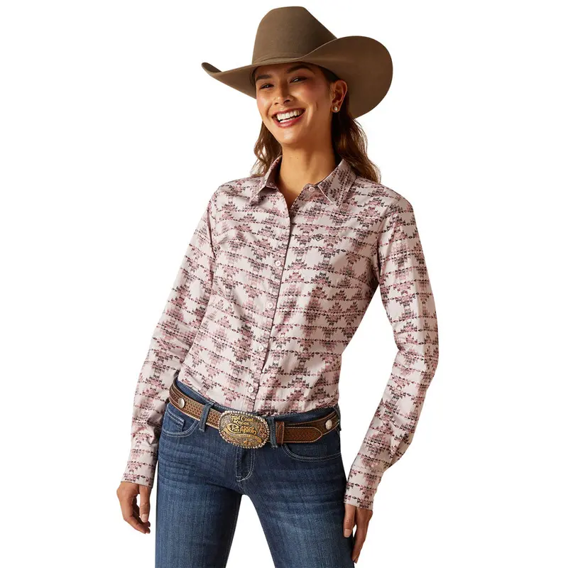 10047237 Ariat Women's Long Sleeve Kirby Stretch Shirt - Starlight Print 1