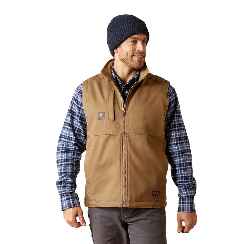 10047848 Ariat Men's Rebar Duracanvas Vest - Field Khaki 1
