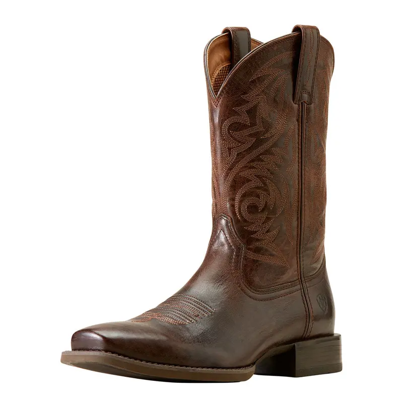 10050990 Ariat Men's Sport Herdsman Cowboy Boot - Burnished Chocolate 1