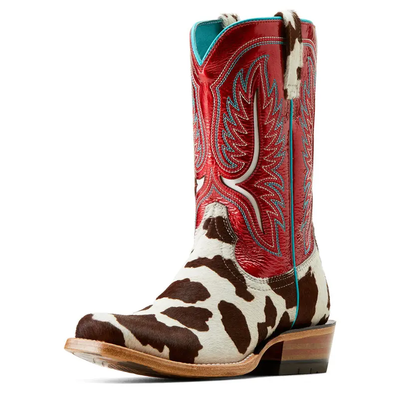 10051020 Ariat Women's Futurity Colt Western Boot - Cowtown Hair On/Ruby Red 1