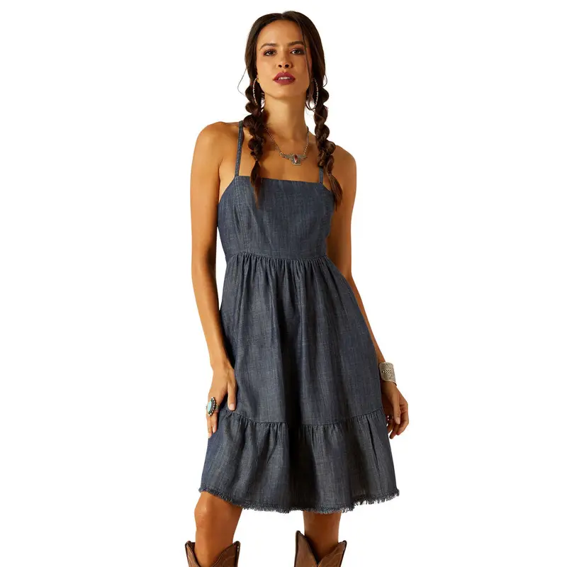 10051285 Ariat Women's Calico Dress - Indigo Rinse 1