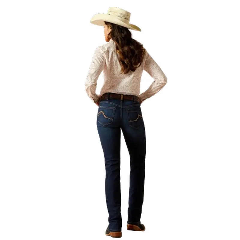 10051608 Ariat Women's Mid Rise Romana Straight Leg Jean - Pennsylvania 1