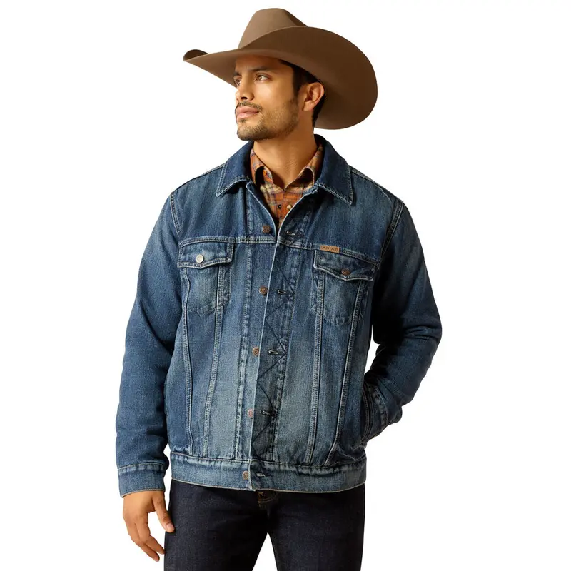 10051865 Ariat Men's Blanket Lined Trucker Denim Jacket - Victor 1