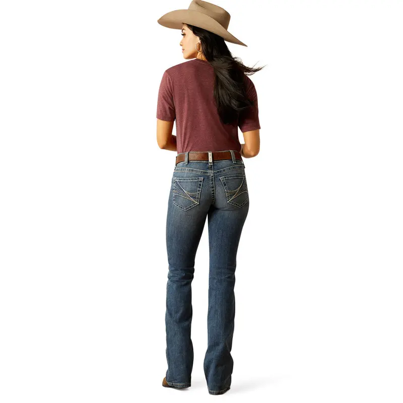 10053527 Ariat Women's Mid Rise Amora Bootcut Jean - Toronto 1