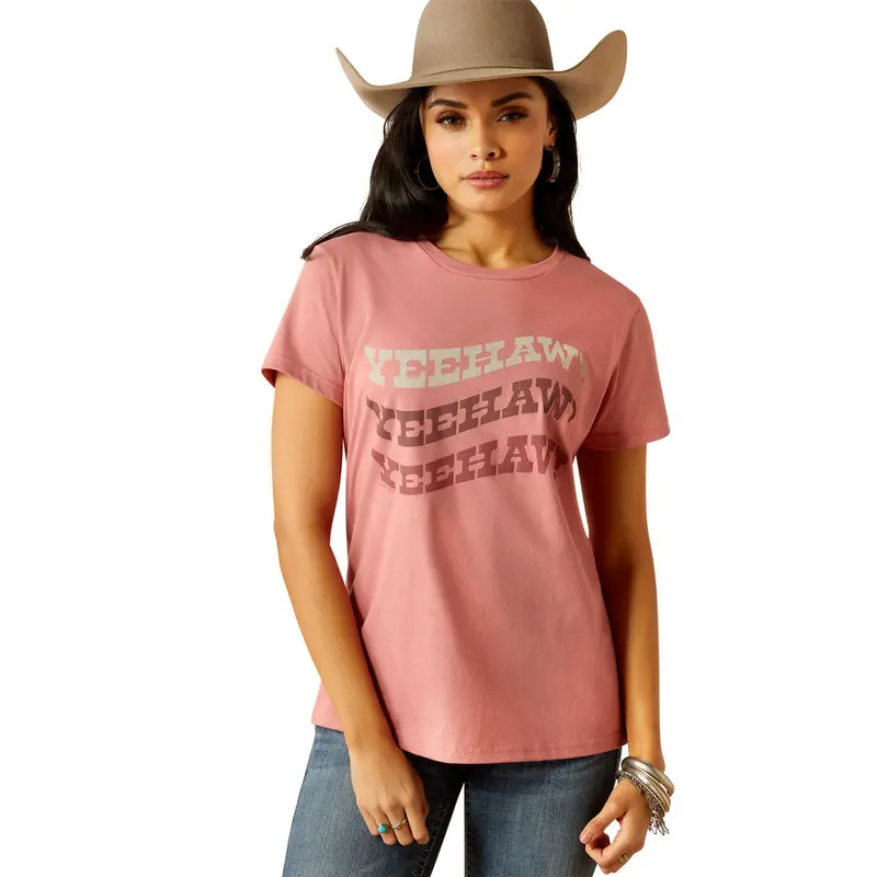 10054033 Ariat Women's Ariat Rally Call Short Sleeve T-Shirt - Dusty Rose 1