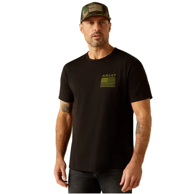 10054175 Ariat Men's Freedom T-Shirt - Black 1