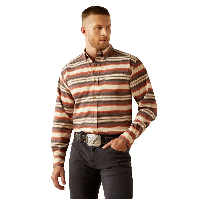 10054885 Ariat Men's 360 Airflow Classic Fit Long Sleeve Shirt - Sandshell 1