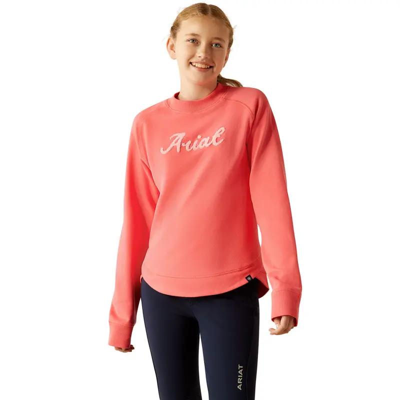 10054918 Ariat Youth Benicia Sweatshirt - Coral Paradise 1