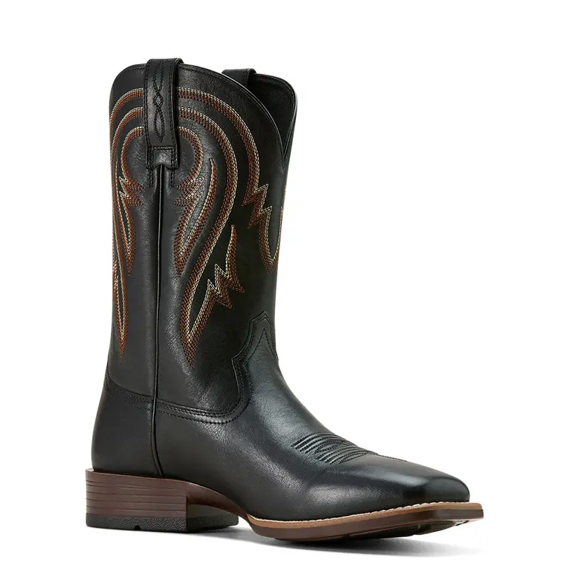 10061195 Ariat Men's Plano Western Cowboy Boot - Supple Black 1