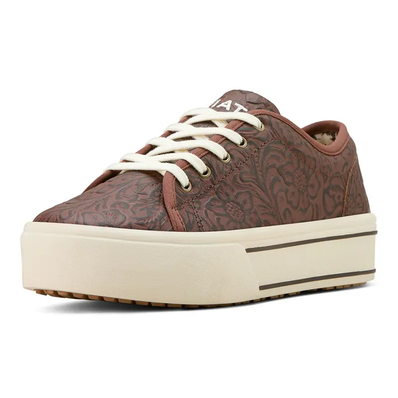 10061258 Ariat Women's Skylar Shoes - Brown Floral Emboss 1