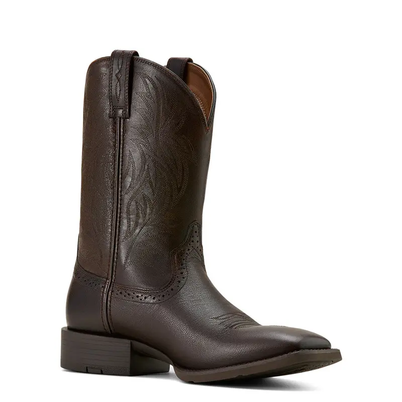 10061276 Ariat Men's Sport Wide Square Toe Cowboy Boot - Burnished Chocolate 1