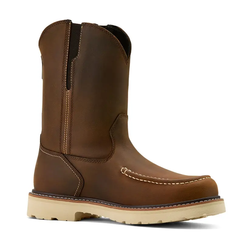 10061286 Ariat Men's Rebar Lift Pull On Moc Toe Work Boot - Distressed Brown 1