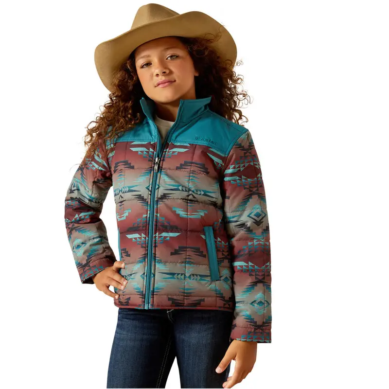 10062259 Ariat Girls' Crius Insulated Jacket - Inez Blanket / Dragonfly 1