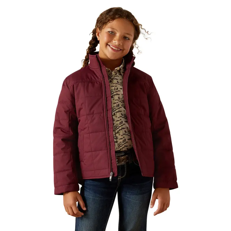 10062260 Ariat Girls' Crius Insulated Jacket - Windsor Wine 1