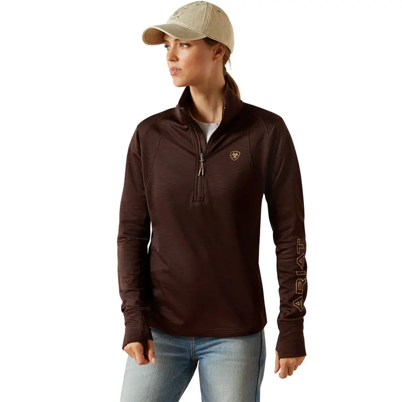 10062369 Ariat Women's Team Eq 1/2 Zip Pullover - Java 1