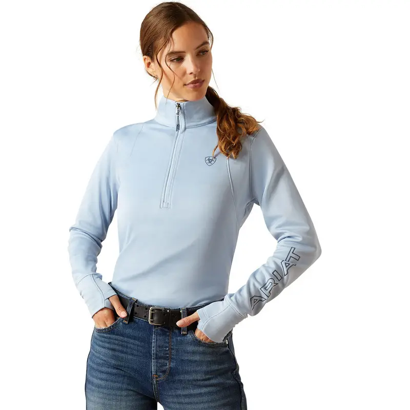 10062370 Ariat Women's Team Eq 1/2 Zip Pullover - Skyway 1