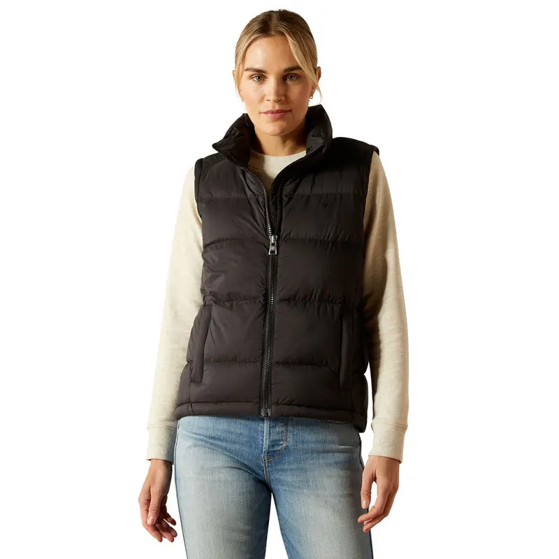 10062383 Ariat Women's Ultrapuff Down Vest - Black 1